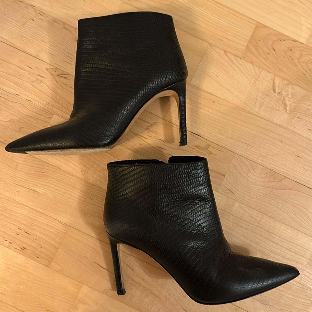 Vince embossed heeled bootie